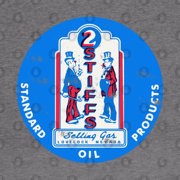 Retro Vintage Two Stiffs Selling Gas Lovelock Nevada by StudioPM71